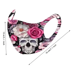 Protective face / mouth mask - reusable - cotton - skull motif