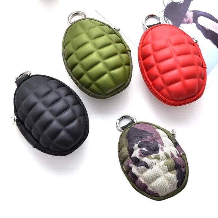 Organizzatore di chiavi auto - borsa con cerniera e keyring - forma granata