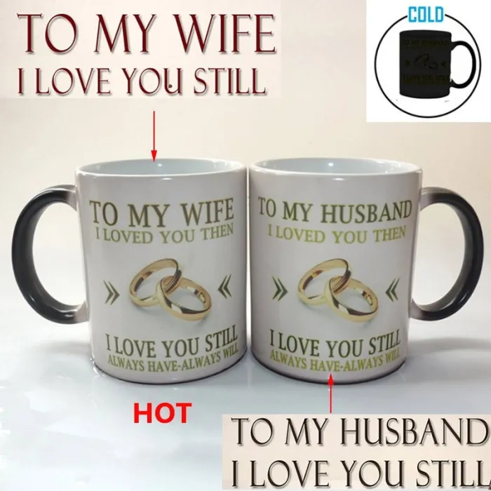 A La Mia Moglie / A Il Mio Marito - temperatura colore mug - 350 ml