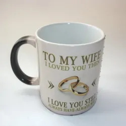 À ma femme / à mon mari - mug changeant de couleur de température - 350 ml