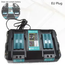 Double battery charger for Makita 14.4V - 18V - BL1830 - Bl1430 - DC18RC - EU plug