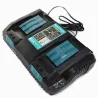 Electrónica & HerramientasCargador de batería doble para Makita 14.4V - 18V - BL1830 - Bl1430 - DC18RC - Enchufe de la UE