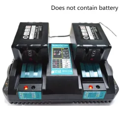 Double battery charger for Makita 14.4V - 18V - BL1830 - Bl1430 - DC18RC - EU plug