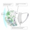 50 pieces - disposable antibacterial face / mouth masks - 3-layer - floral print - 50 pieces