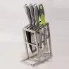 Porte couteaux - 6 trous - rack de rangement en acier inoxydable