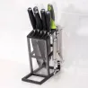 Supporto per coltelli - 6 fori - portaoggetti in acciaio inox