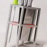 Messerhalterständer - 6 Löcher - Küchenständer aus Edelstahl