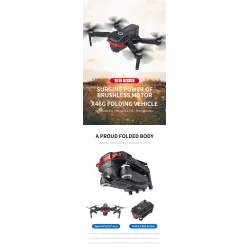 X46G-4K - 5g - wifi - fpv - gps - 4k leveä kulmakamera - harjaton - taitettava