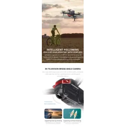 X46G-4K - 5g - wifi - fpv - gps - 4k leveä kulmakamera - harjaton - taitettava