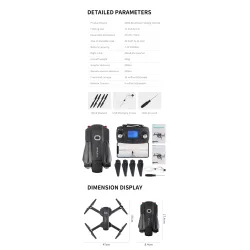 X46G-4K - 5g - wifi - fpv - gps - 4k leveä kulmakamera - harjaton - taitettava
