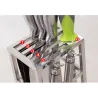 Porte couteaux - 6 trous - rack de rangement en acier inoxydable