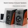Wood grain speakers - bass stereo - computer speakers