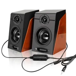 Altoparlanti in legno - stereo basso - altoparlanti per computer