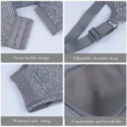 Sexig push-up bra - plus storlek - främre stängning - trådfri - sömlös