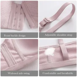 Sexig push-up bra - plus storlek - främre stängning - trådfri - sömlös