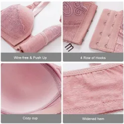 Sexig push-up bra - plus storlek - främre stängning - trådfri - sömlös
