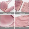 Sexig push-up bra - plus storlek - främre stängning - trådfri - sömlös