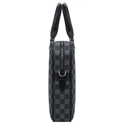 Classic business bag - plaid leather - briefcase