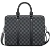 Classic business bag - plaid leather - briefcase