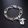 Bracelet exclusif avec un cadenas en forme de coeur - argent 925 sterling