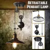 E27 - lampe vintage noire - longueur réglable rétractable