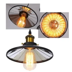 E27 - lampe vintage noire - longueur réglable rétractable
