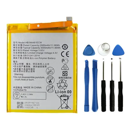 3000mAh HB366481ECW Batteri - Huawei P9/P9 Lite/honor 8