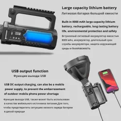 Powerful LED Flashlight - Portable - XHP70.2 - USB RechargeableLatarka