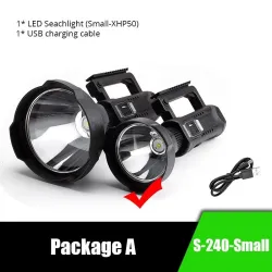 Powerful LED Flashlight - Portable - XHP70.2 - USB RechargeableLatarka