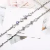 Elegancka bransoletka z czterolistną koniczyną i kryształami - srebro próby 925Bransoletki