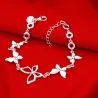 Trendy bracelet with butterflies - 925 sterling silverBracelets