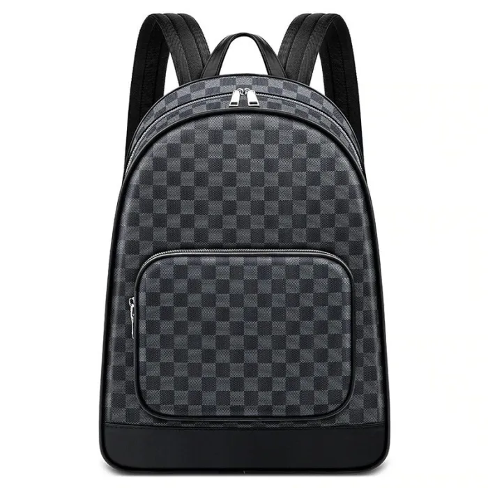 Polo backpack - plaid design - USB latausportti - vedenpitävä