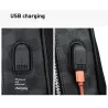 Plecak w kratę - port ładowania USB - wodoodpornyTorebki
