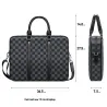 Classic business bag - plaid leather - briefcase