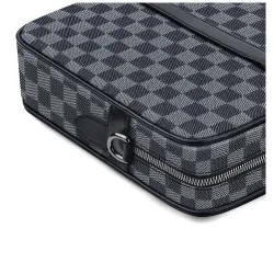 Classic business bag - plaid leather - briefcase