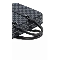 Sac d'affaires classique - cuir plaid - mallette