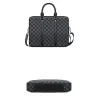 Classic business bag - plaid leather - briefcase