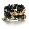 Multifärgade pärlor - charm armband - hartssten
