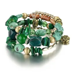 Perles multicolores - bracelets de charme - pierre résine