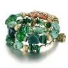 Perles multicolores - bracelets de charme - pierre résine