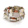 Pulseracuentas multicolor - pulseras de encanto - piedra de resina