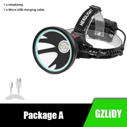 Lampe de tête puissante - son capteur - 4-core super lumineux - étanche