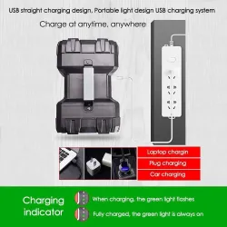 Super lumineux - led - double tête - lampe de poche