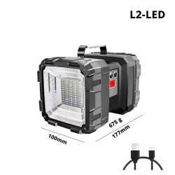 Super ljus - ledd - dubbel huvud - ficklampa