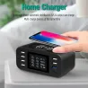 Qi draadloze oplader - snel opladen 3.0 - 60W - 8-poorts USB - laadstationBatterijen & Opladers
