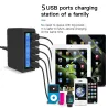 USB - 40W - 3.0 Schnellladegerät - LED-Anzeige - 5-Port Ladestation