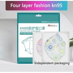 KN95 - antibacterial face / mouth protective masks - 4-layer - air valve - reusable - 10 - 20 - 50 - 100 piecesMouth masks