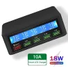 USB - 40W - 3.0 snabbladdare - Led display - 5-ports laddstation