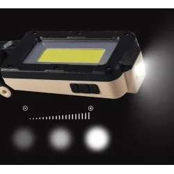 LinternasLuz de trabajo multifuncional de COB - USB - recargable - 180 grados ajustable - diseño de imanes acampar luz