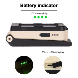Lampe de travail multifonctionnel COB - USB - rechargeable - 180 degrés réglable - magnétoscope